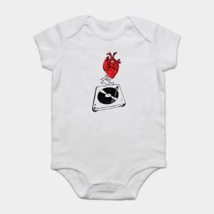 Heart Beat Turntable Baby Bodysuit